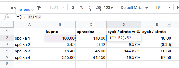 o ile procent liczba a różni się od liczby b